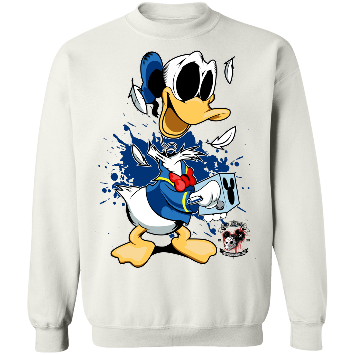 "DONALD IN A BOX" Crewneck Pullover Sweatshirt  8 oz.