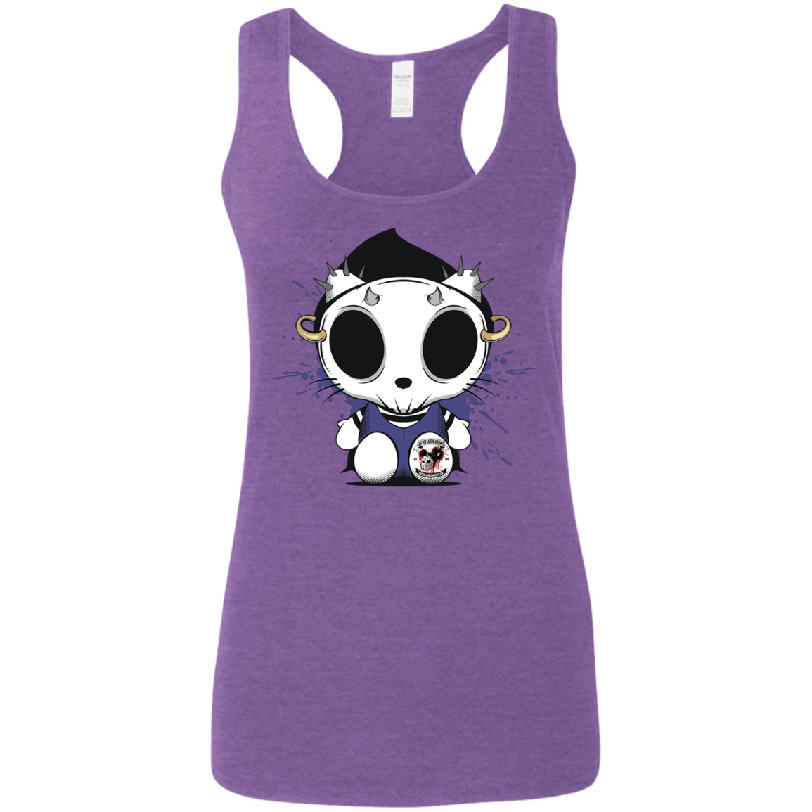 "KITTY SKULL" Ladies' Softstyle Racerback Tank