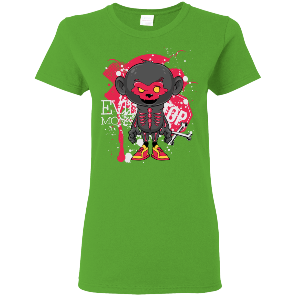 "EVIL MONKEY" Ladies' 5.3 oz. T-Shirt