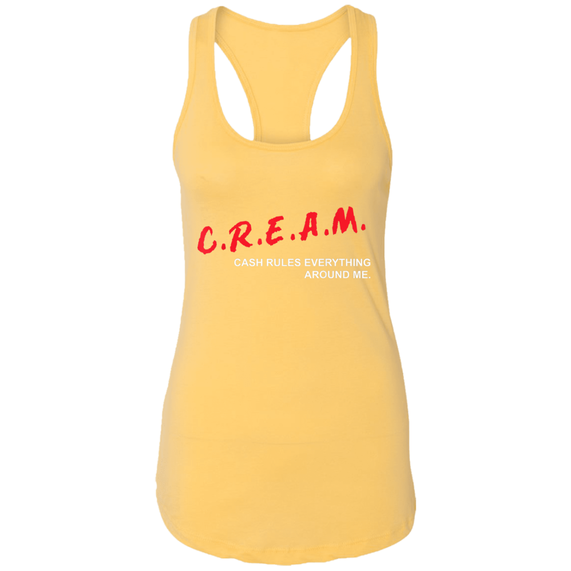 "CREAM" Ladies Ideal Racerback Tank