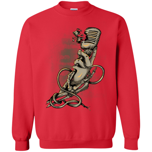 "MICROPHONE FIEND" Crewneck Pullover Sweatshirt  8 oz.