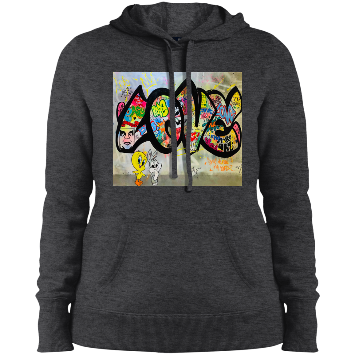 "LOVE" Ladies' Pullover Hooded Sweatshirt