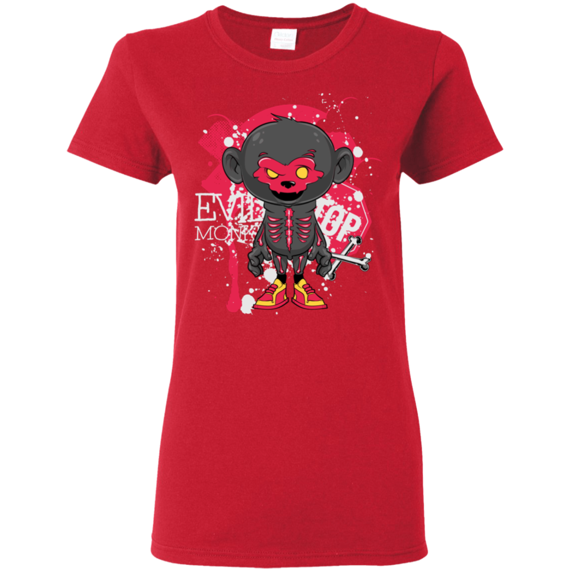 "EVIL MONKEY" Ladies' 5.3 oz. T-Shirt