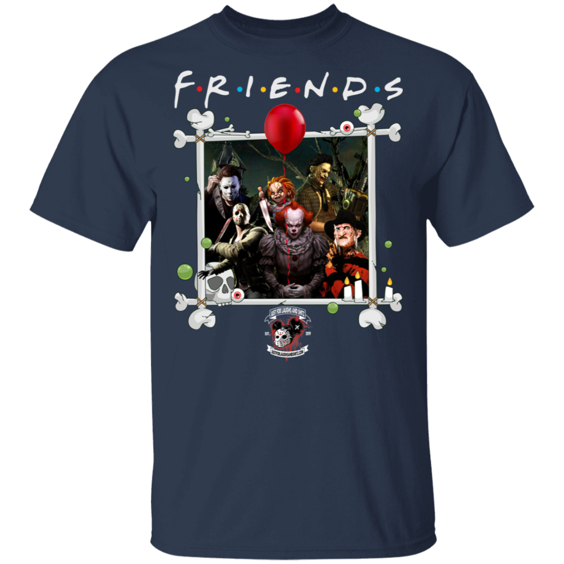 "FRIENDS IN HORROR" 5.3 oz. T-Shirt