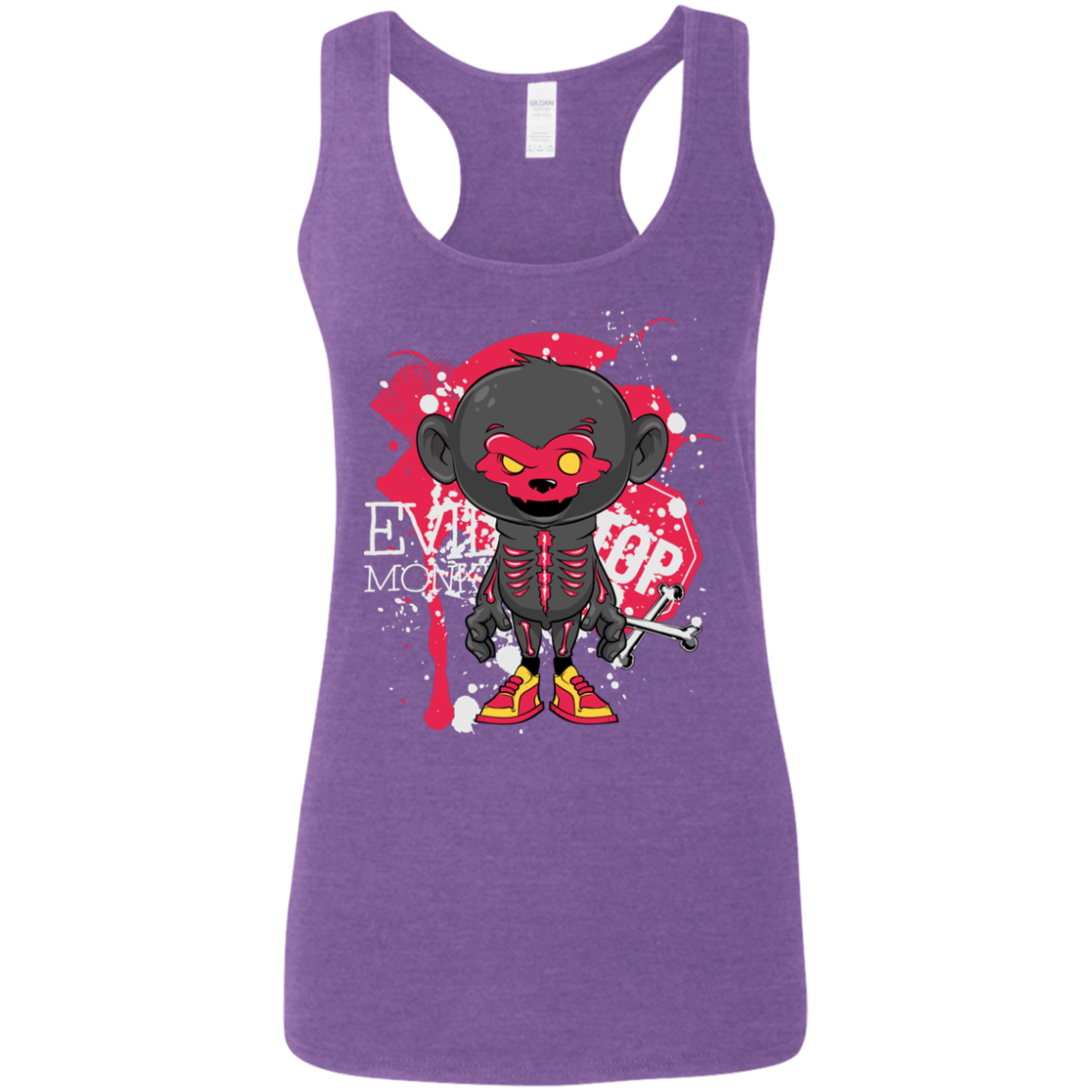 "EVIL MONKEY" Ladies' Softstyle Racerback Tank