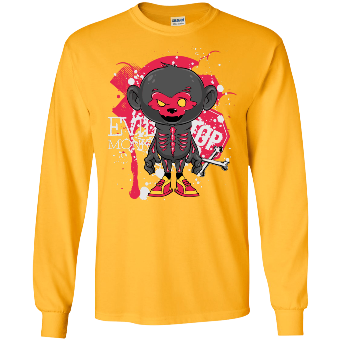 "EVIL MONKEY" LS Ultra Cotton T-Shirt