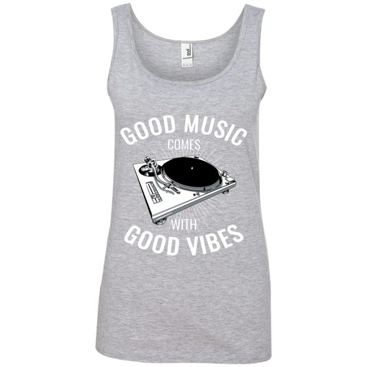 "GOOD VIBES" Ladies' 100% Ringspun Cotton Tank Top