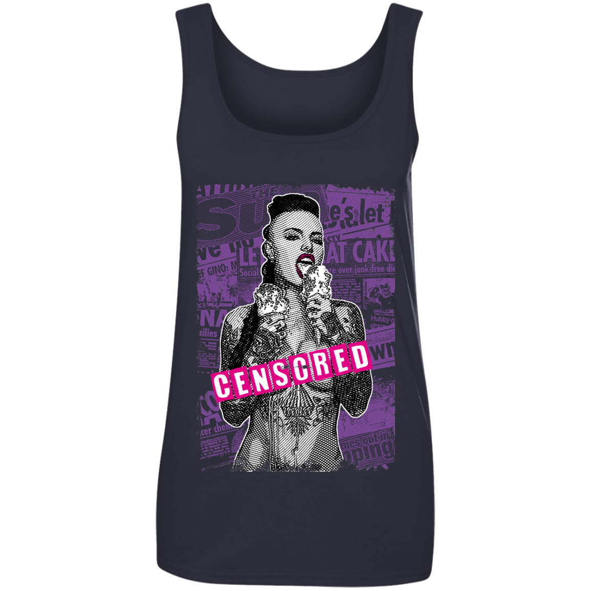 "CENSORED" Ladies' 100% Ringspun Cotton Tank Top