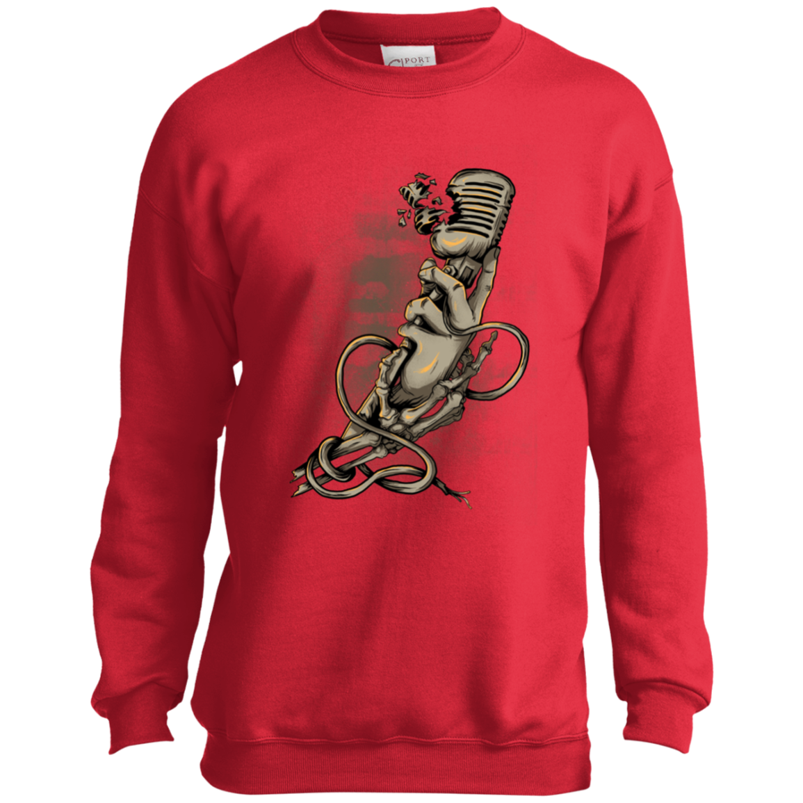 "MICROPHONE FIEND" Youth Crewneck Sweatshirt