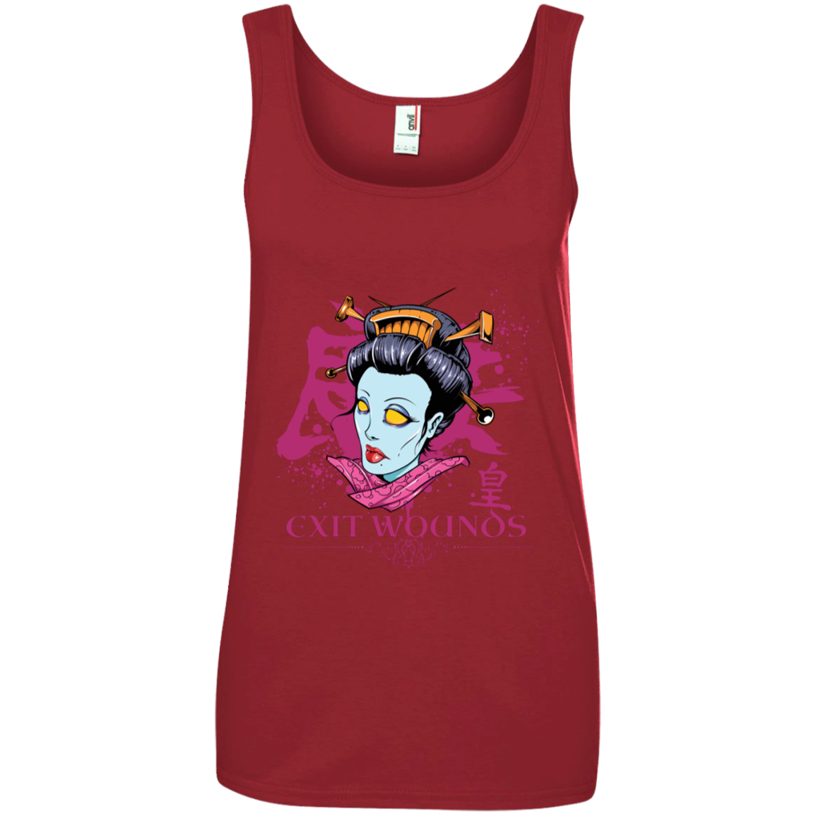 "EXIT WOUNDS" Ladies' 100% Ringspun Cotton Tank Top