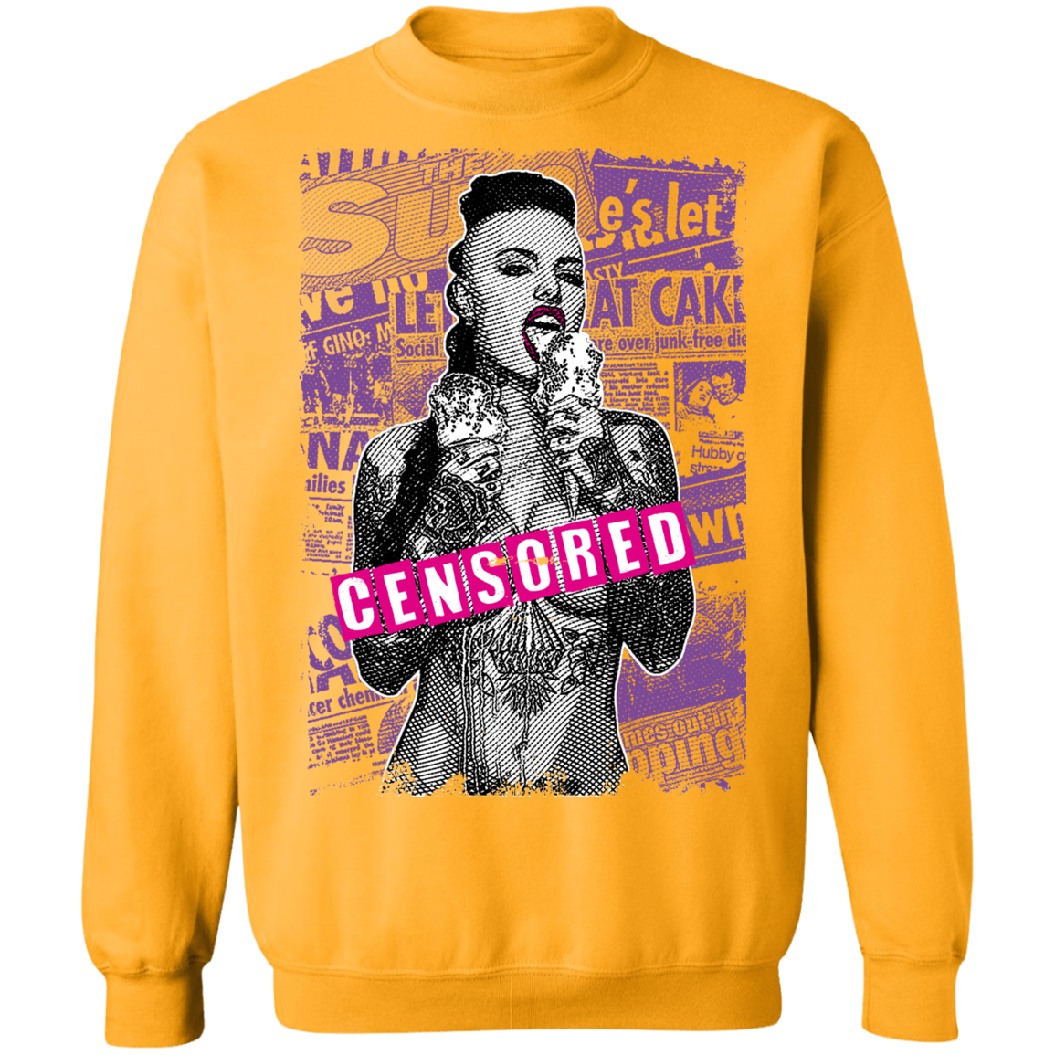 "CENSORED" Crewneck Pullover Sweatshirt  8 oz.