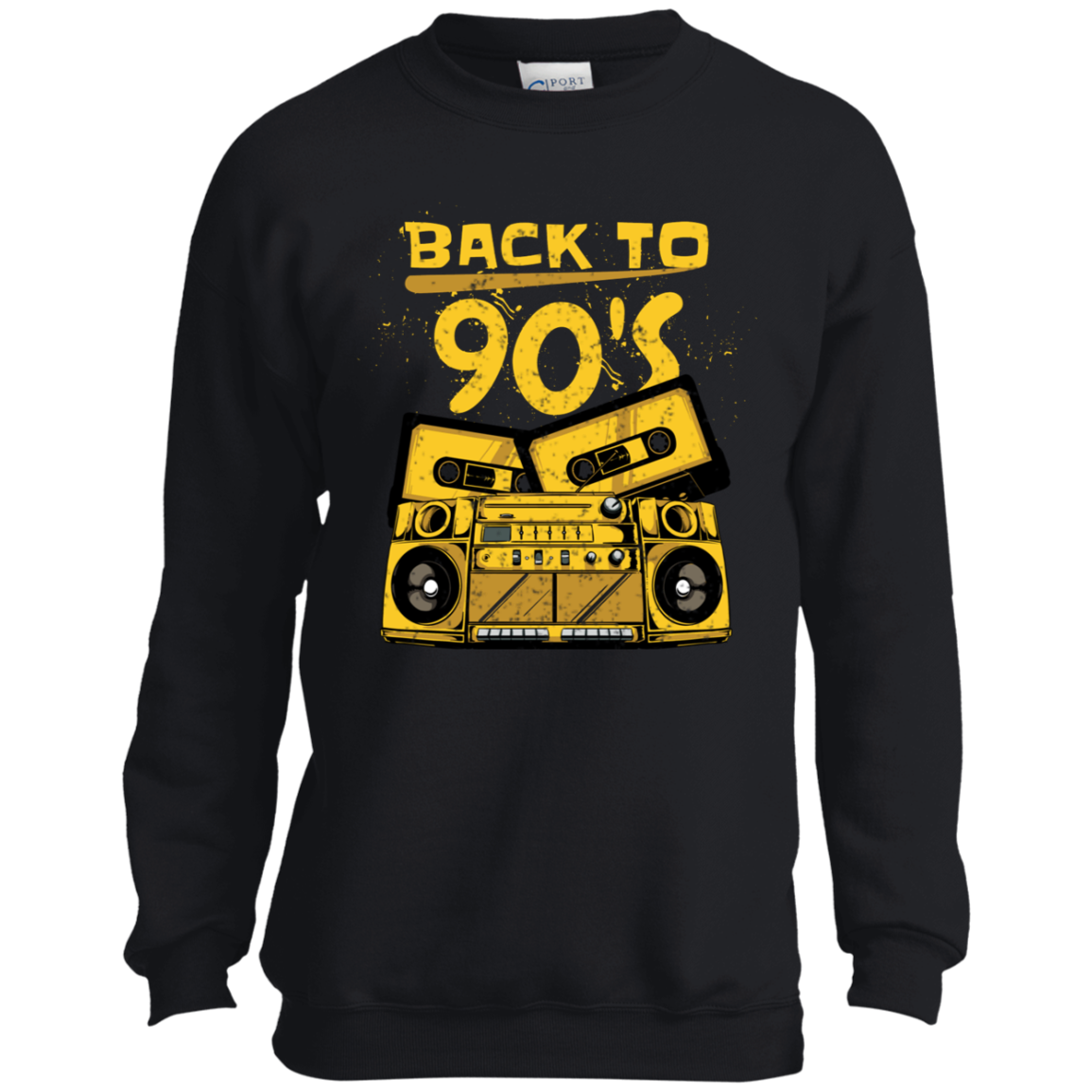 "BACK TO 90'S" Youth Crewneck Sweatshirt