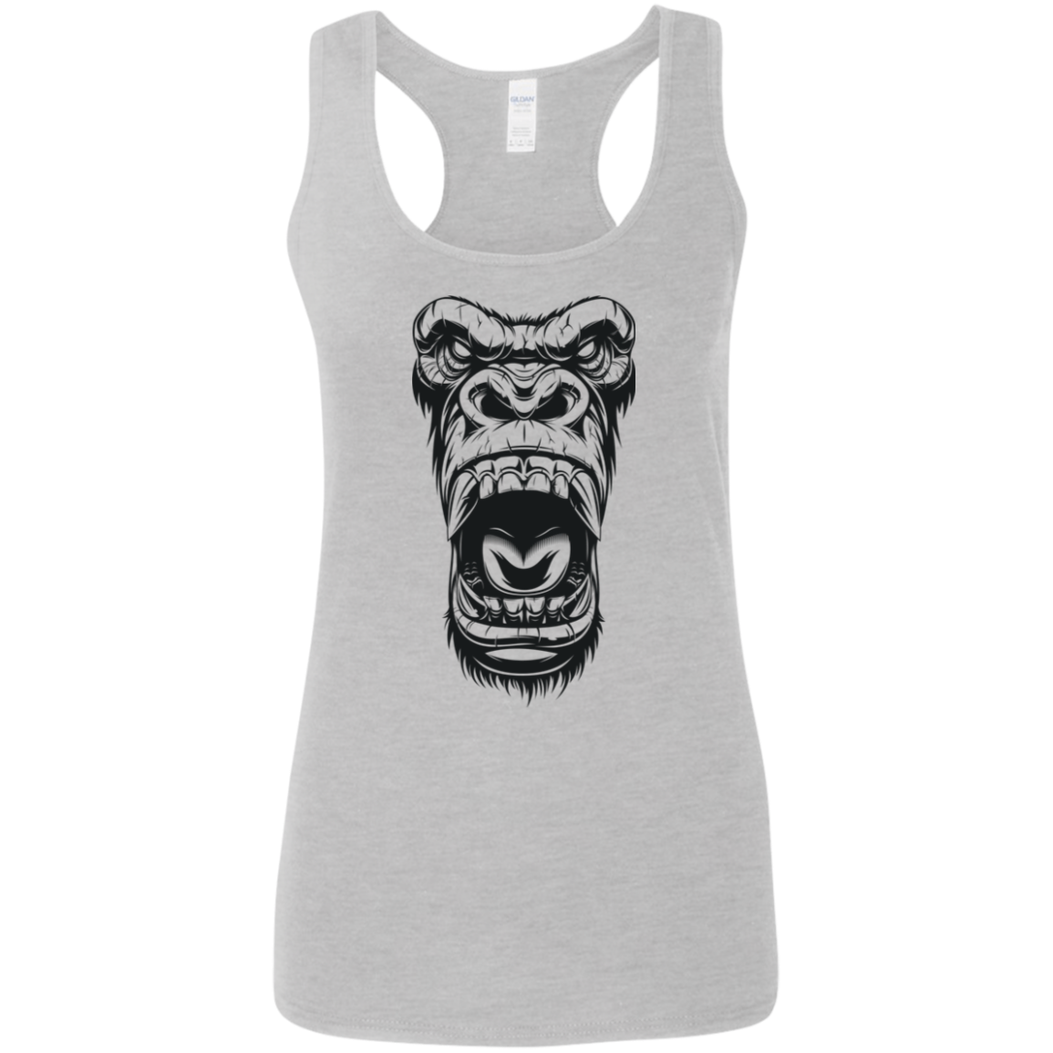 "GORILLA FACE" Ladies' Softstyle Racerback Tank