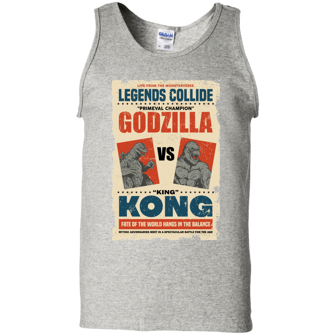 "GODZILLA VS KONG" 100% Cotton Tank Top