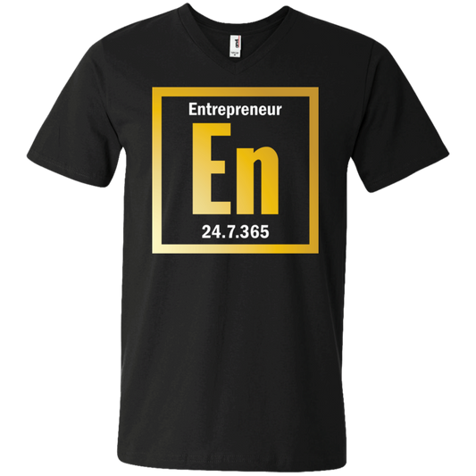 "En" Men's Printed V-Neck T-Shirt