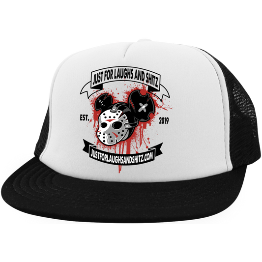 "MICKY MASK" with black banner Trucker Hat with Snapback