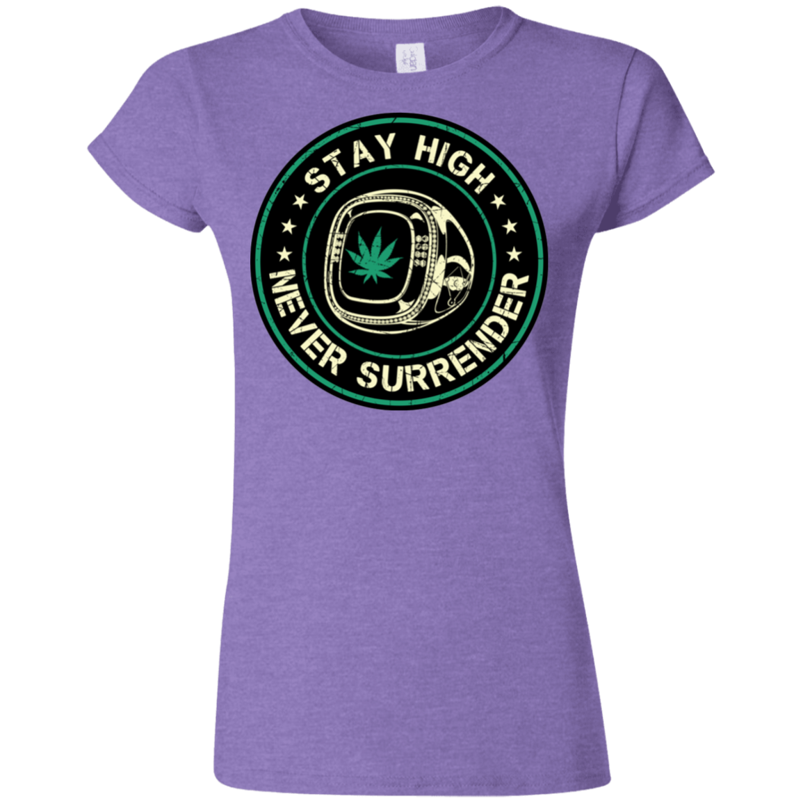 "NEVER SURRENDER" Softstyle Ladies' T-Shirt