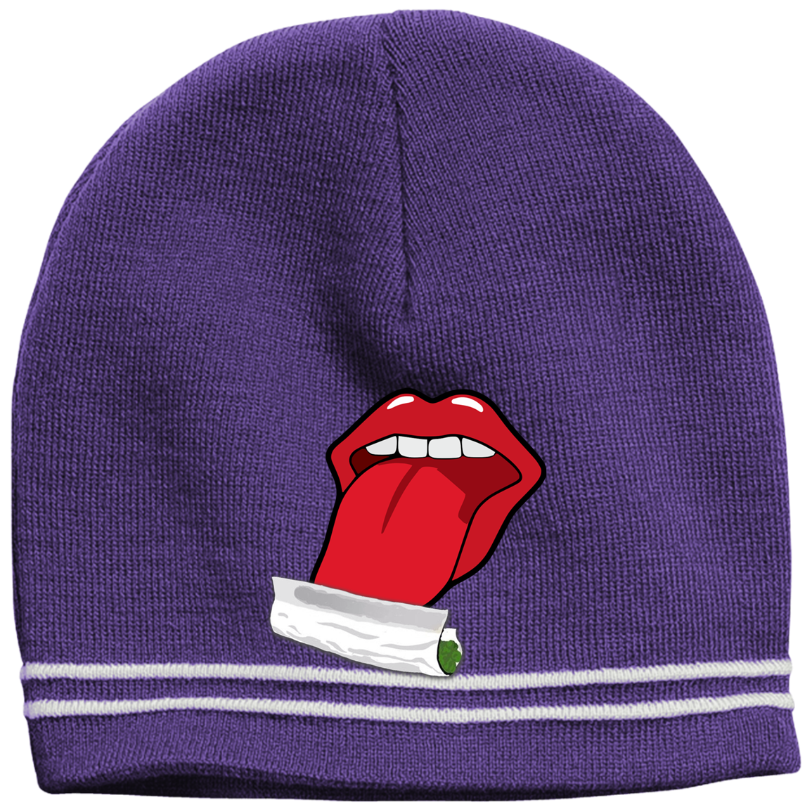 "ROLLING JOINT" Colorblock beanie