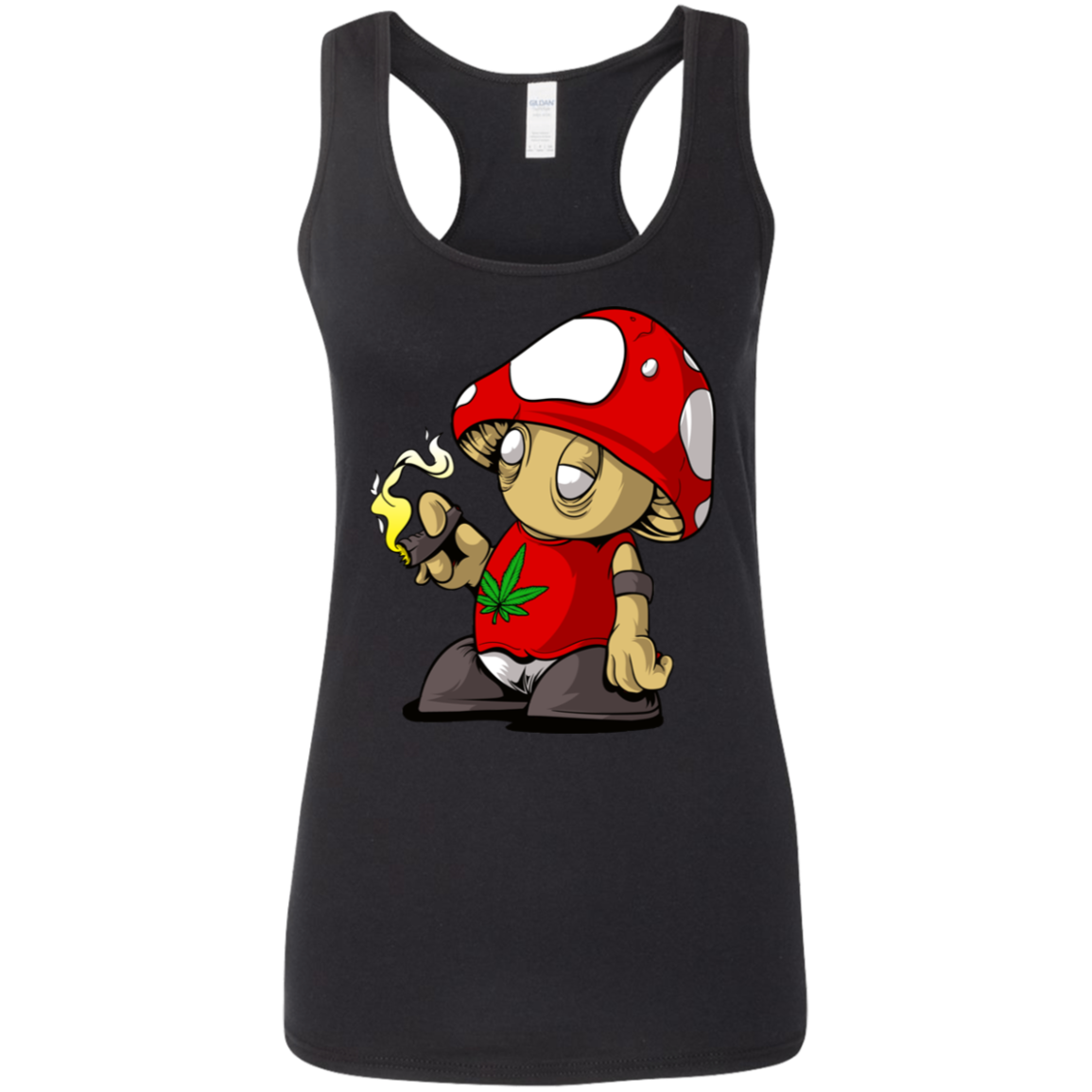 "MUSHROOM CLOUDS" Ladies' Softstyle Racerback Tank