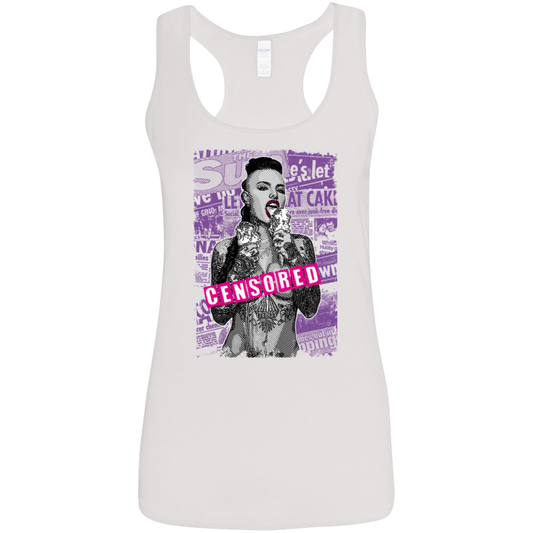 "CENSORED" Ladies' Softstyle Racerback Tank