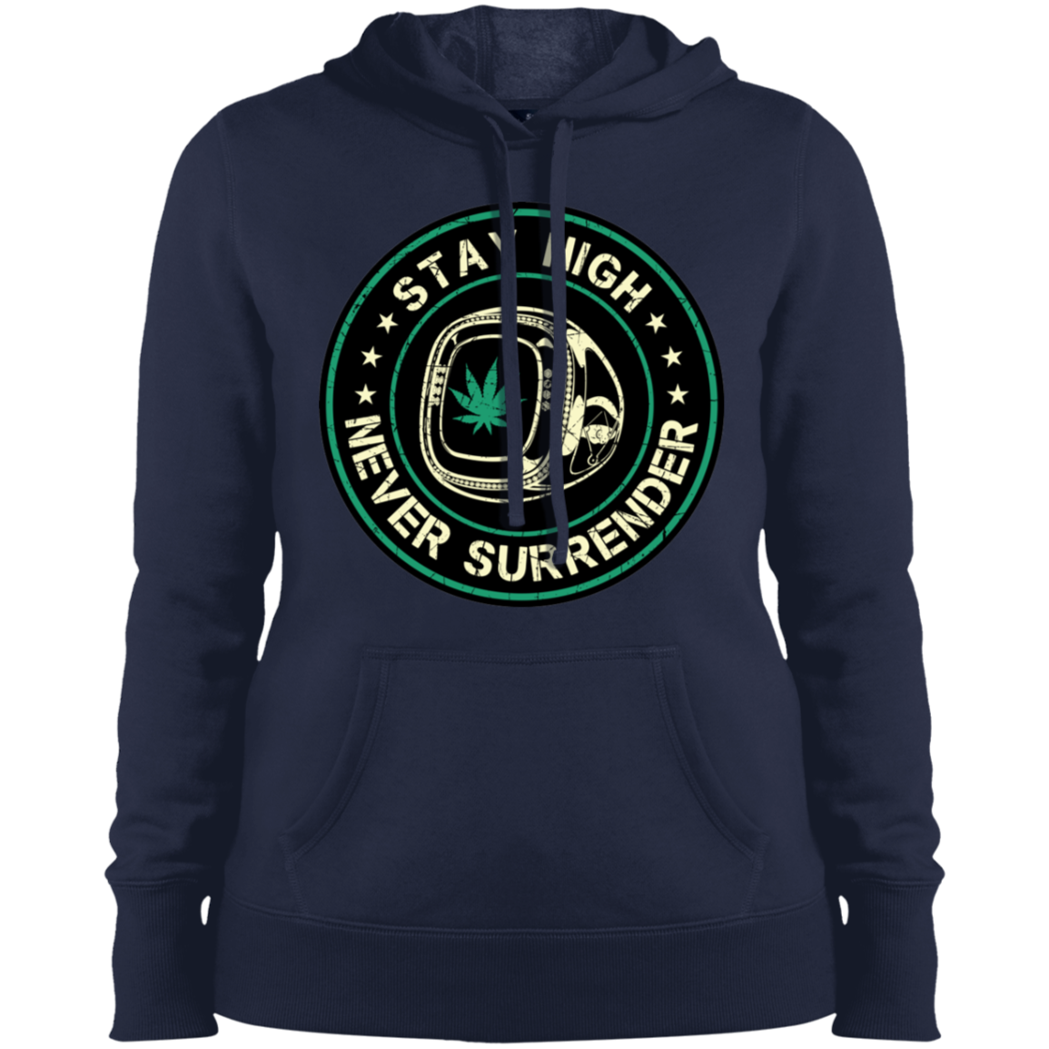 "NEVER SURRENDER" Ladies' Pullover Hooded Sweatshirt