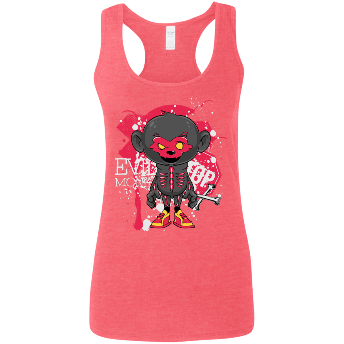 "EVIL MONKEY" Ladies' Softstyle Racerback Tank