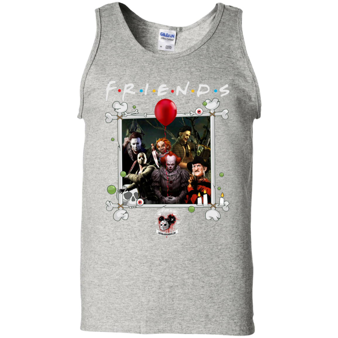 "FRIENDS IN HORROR" 100% Cotton Tank Top