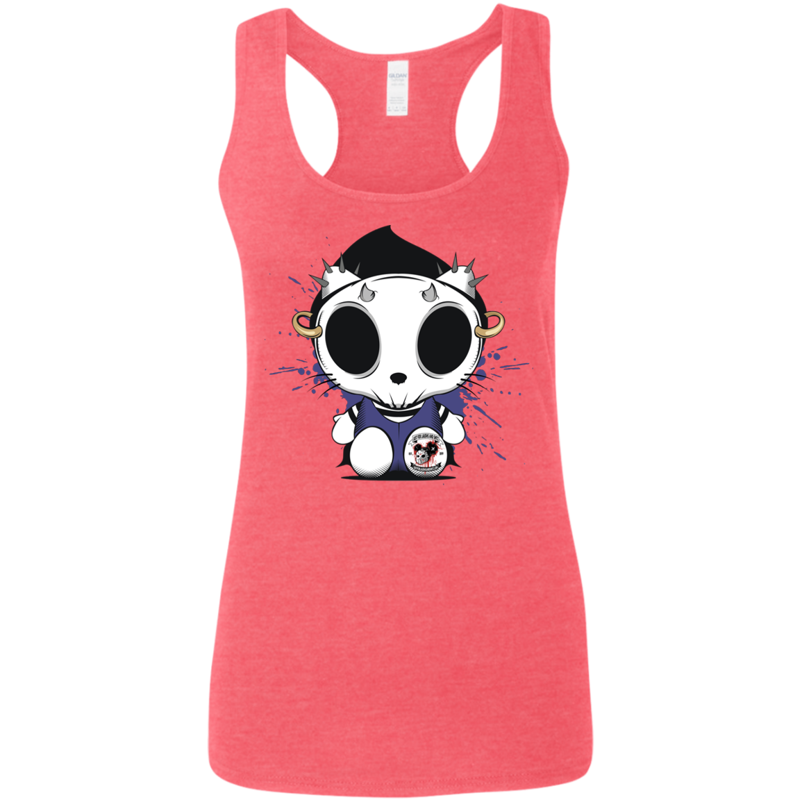 "KITTY SKULL" Ladies' Softstyle Racerback Tank