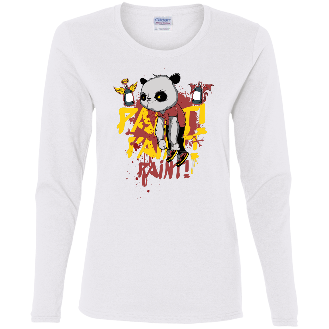 "PAINT PAINT PAINT" Ladies' Cotton LS T-Shirt