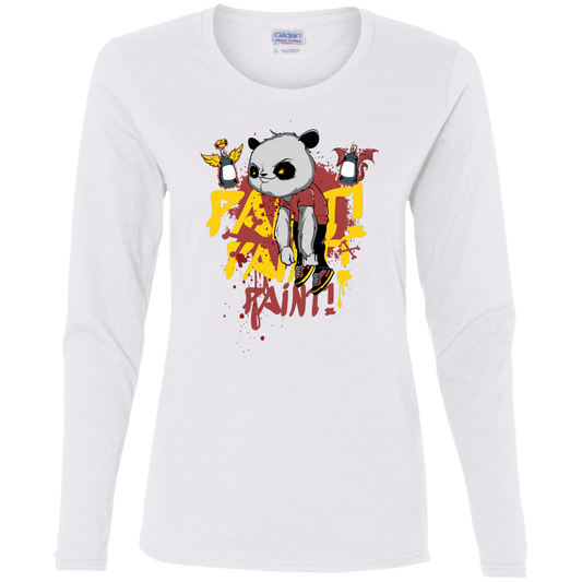 "PAINT PAINT PAINT" Ladies' Cotton LS T-Shirt