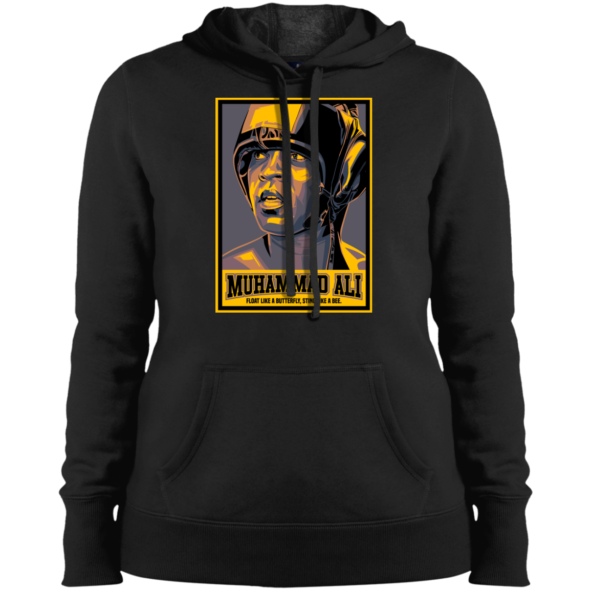 "FLOAT LIKE A BUTTERFLY" Ladies' Pullover Hooded Sweatshirt