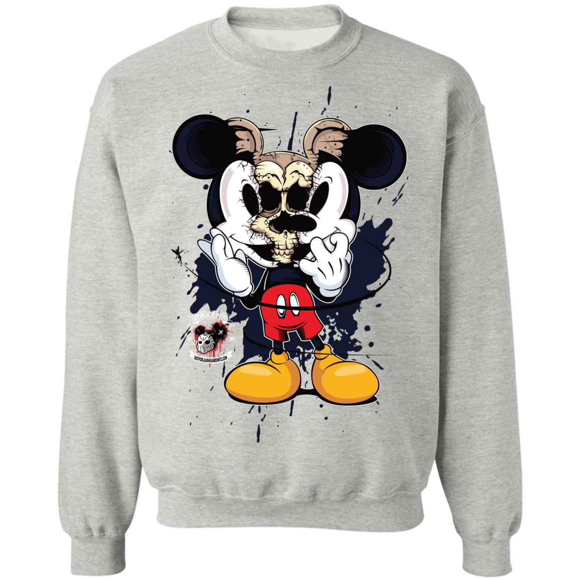 "SKULL MICKEY" Crewneck Pullover Sweatshirt  8 oz.