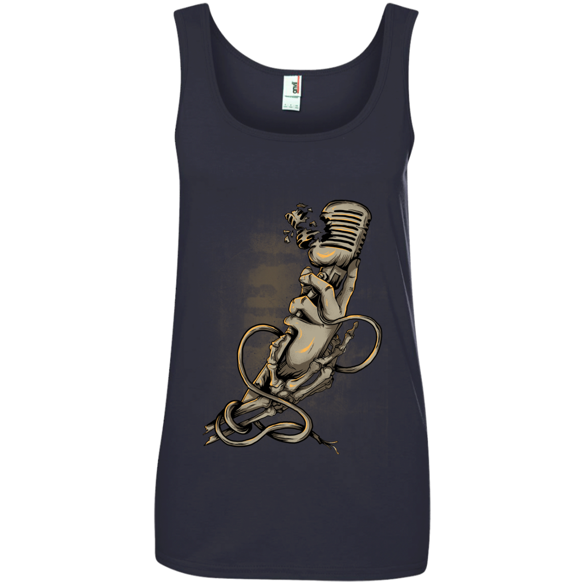 "MICROPHONE FIEND" Ladies' 100% Ringspun Cotton Tank Top