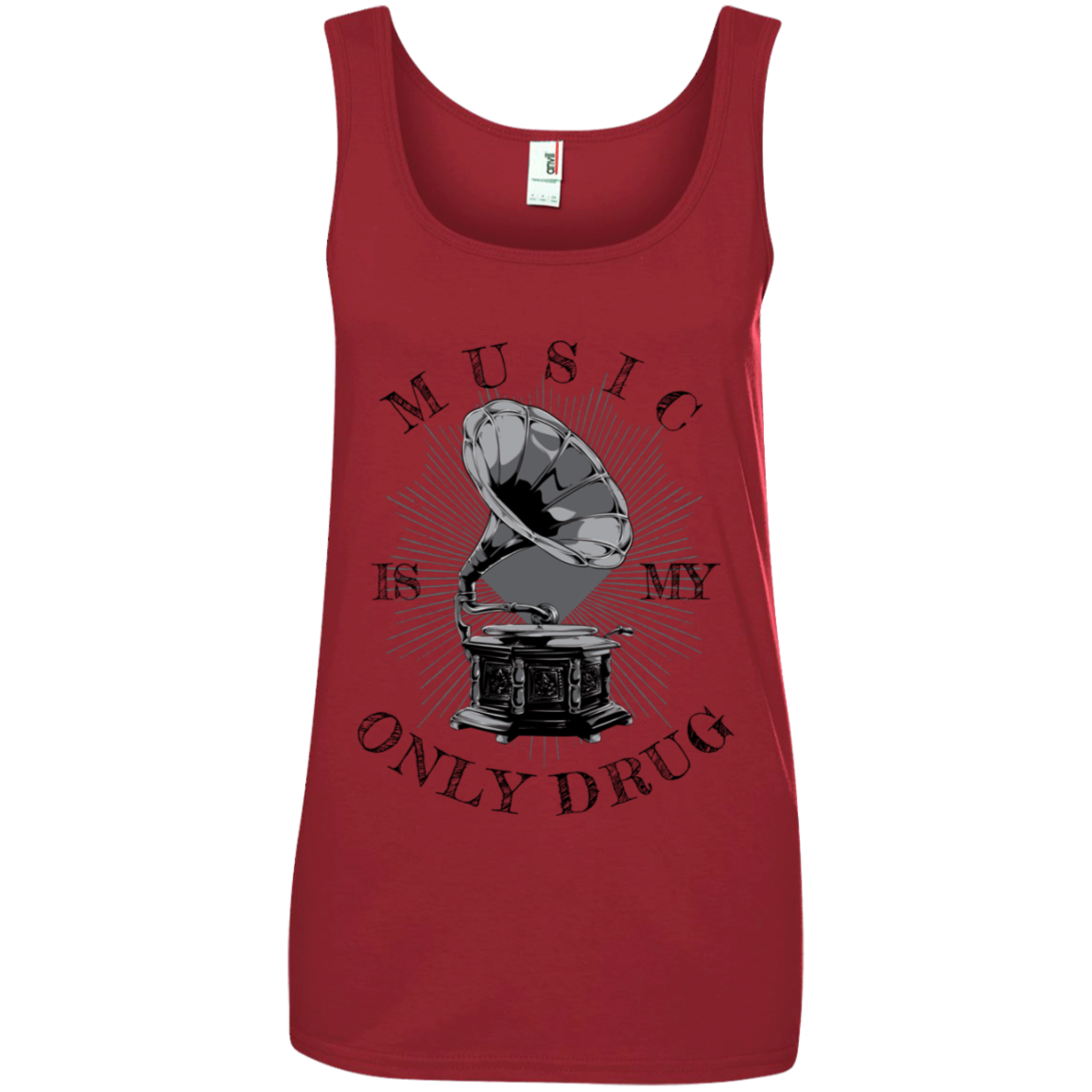 "MUSIC" Ladies' 100% Ringspun Cotton Tank Top