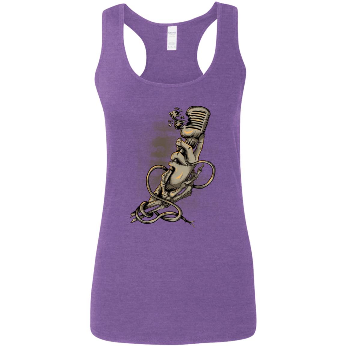 "MICROPHONE FIEND" Ladies' Softstyle Racerback Tank