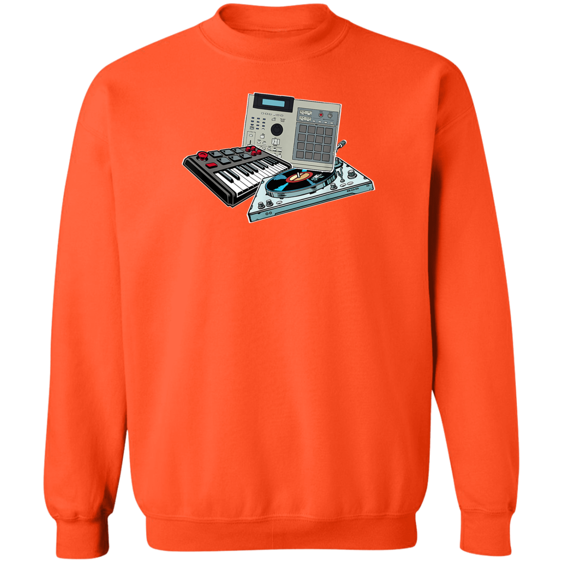 "DRUM MACHINE" Crewneck Pullover Sweatshirt