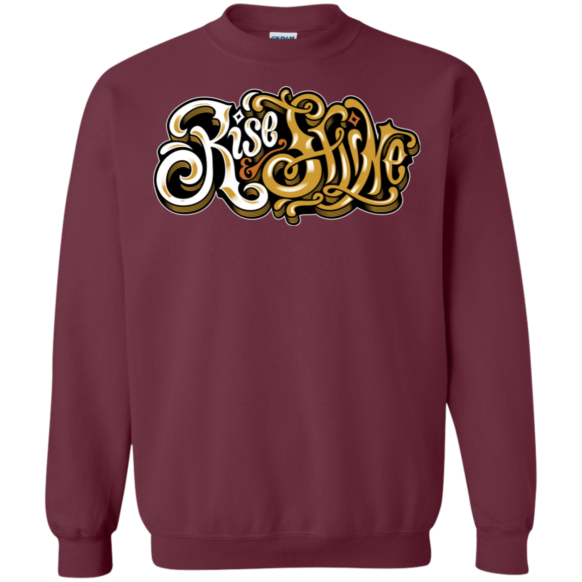 "RISE AND SHINE" Crewneck Pullover Sweatshirt  8 oz.