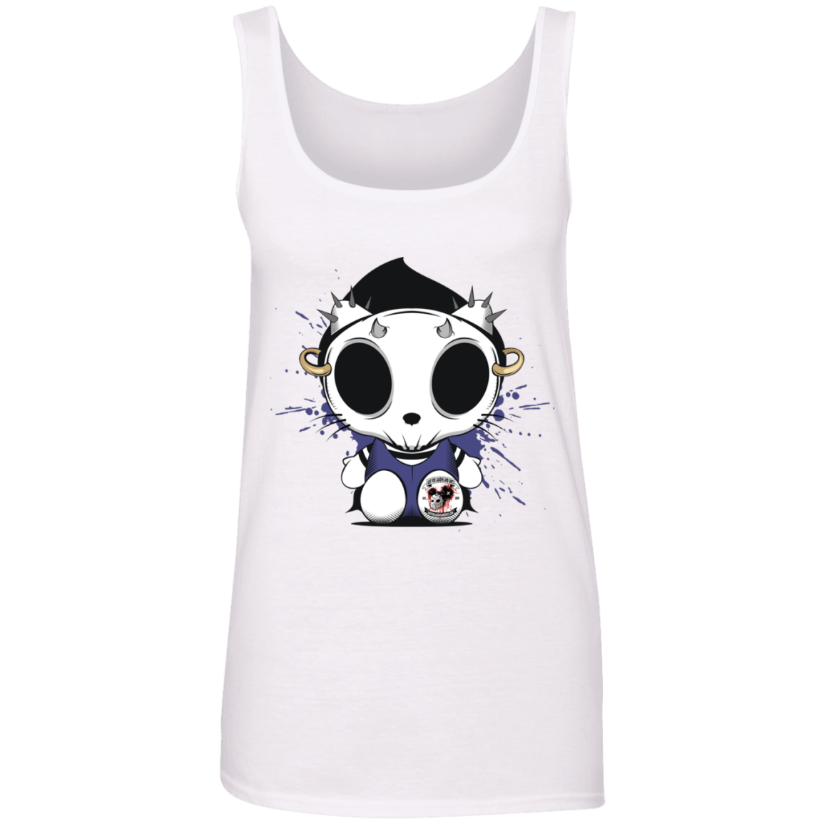 "KITTY SKULL" Ladies' 100% Ringspun Cotton Tank Top