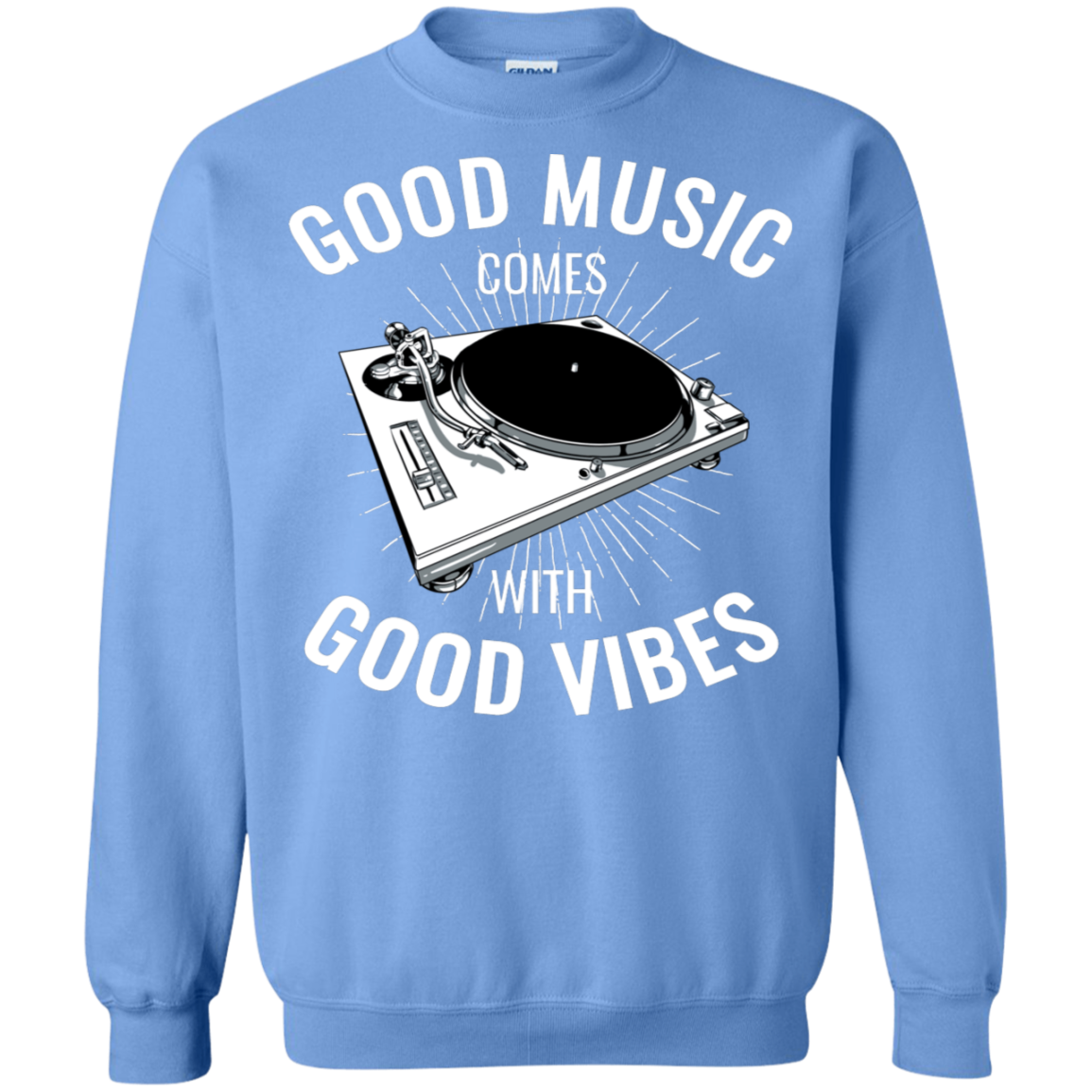 "GOOD VIBES" Crewneck Pullover Sweatshirt  8 oz.