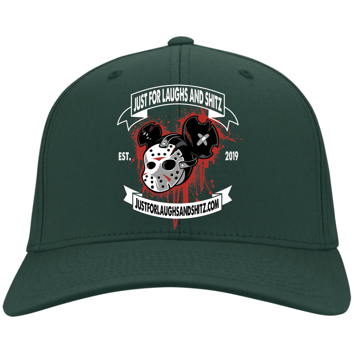 "MICKY MASK" with white banner Twill Cap