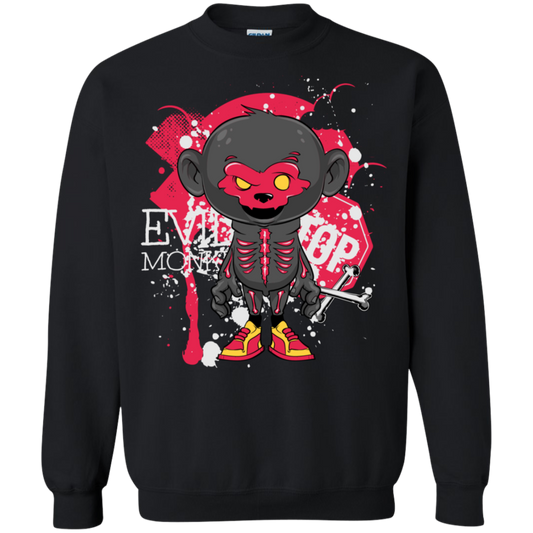 "EVIL MONKEY" Crewneck Pullover Sweatshirt  8 oz.