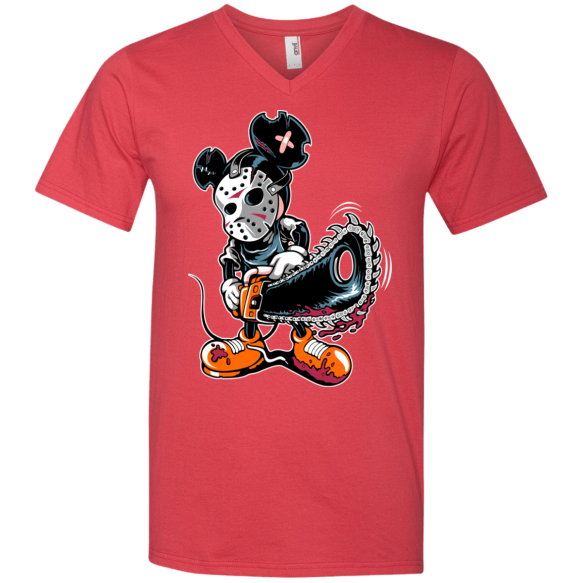 "MICKY PSYCHO" Men's Printed V-Neck T-Shirt