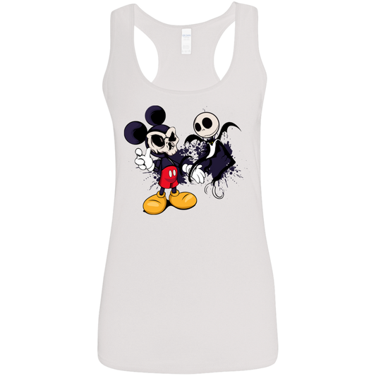 "NIGHTMARE MICKEY" Ladies' Softstyle Racerback Tank