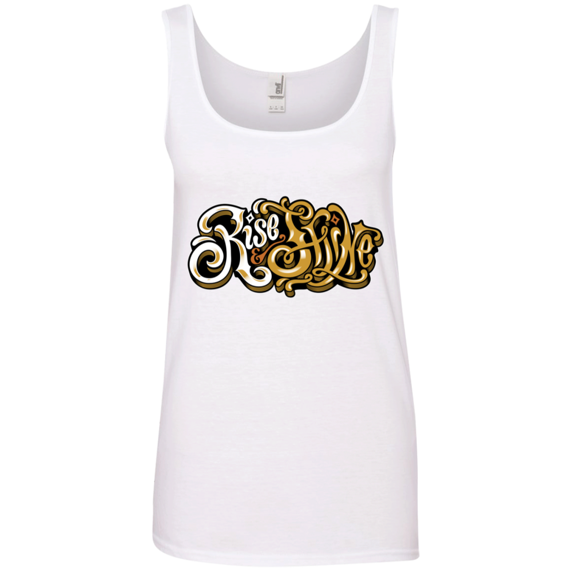 "RISE AND SHINE" Ladies' 100% Ringspun Cotton Tank Top