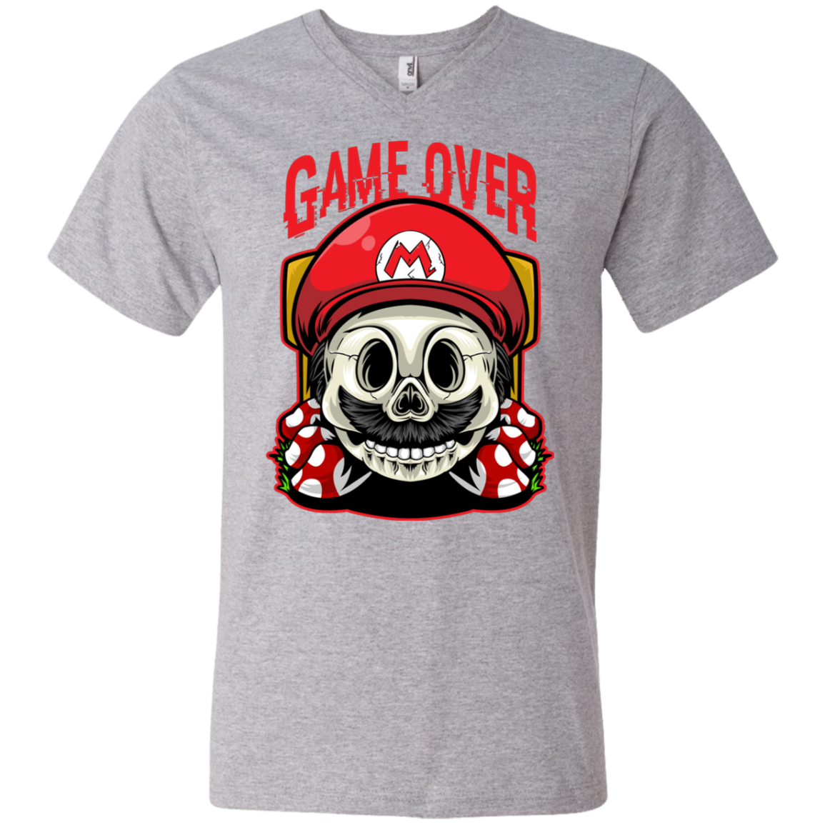 "GAME OVER" Men's Printed V-Neck T-Shirt