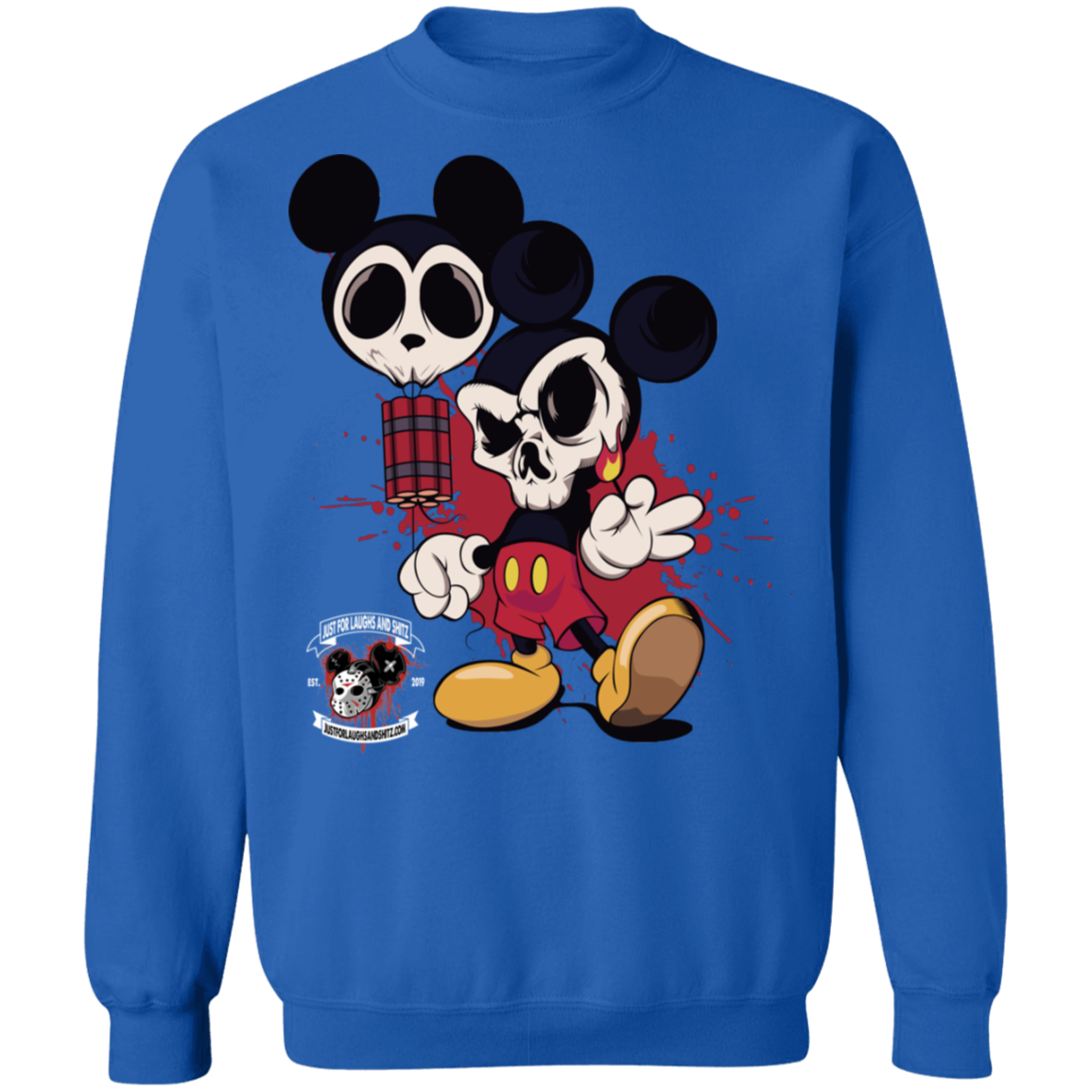 "MICKEY GO BOOM" Crewneck Pullover Sweatshirt  8 oz.