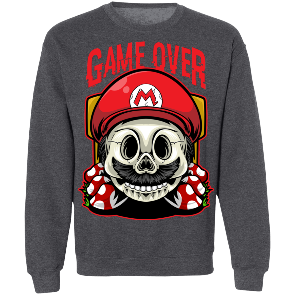 "GAME OVER" Crewneck Pullover Sweatshirt  8 oz.