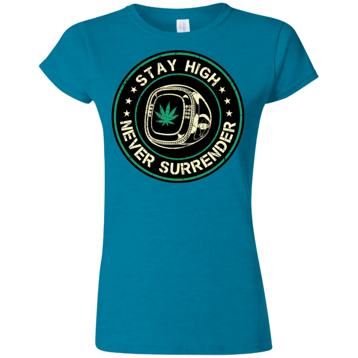 "NEVER SURRENDER" Softstyle Ladies' T-Shirt