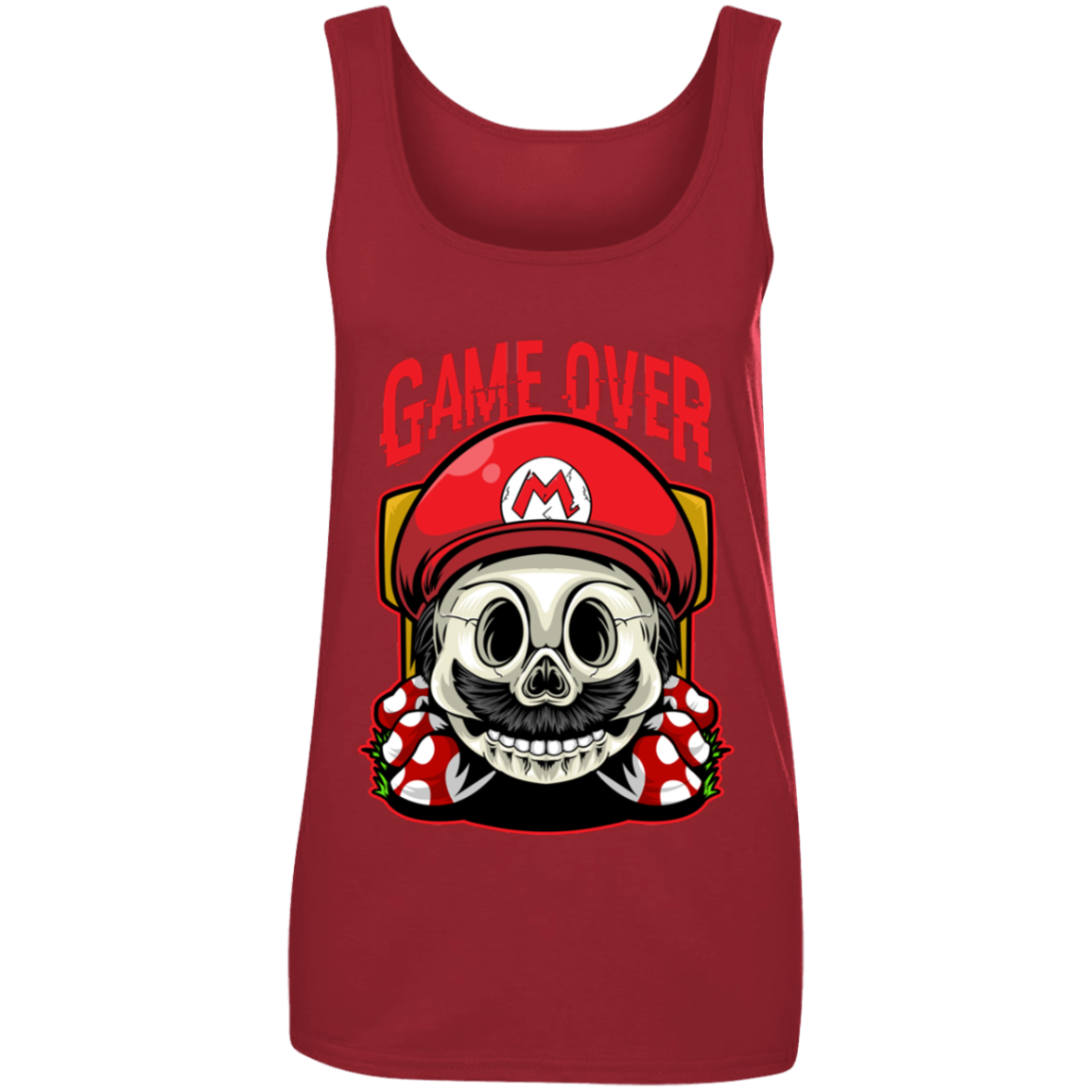 "GAME OVER" Ladies' 100% Ringspun Cotton Tank Top