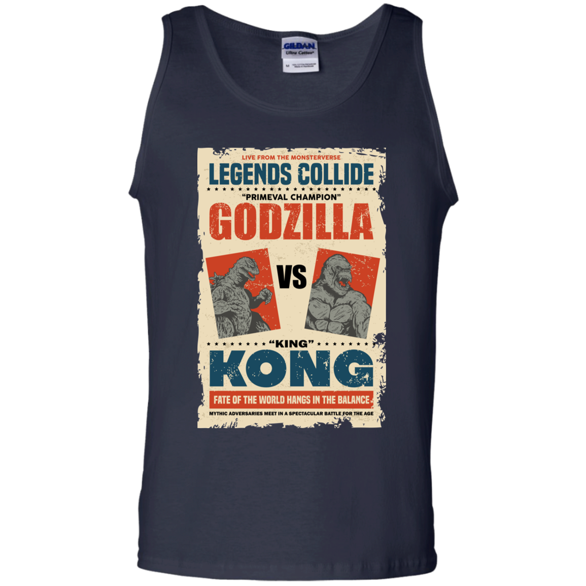 "GODZILLA VS KONG" 100% Cotton Tank Top